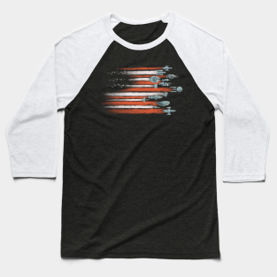 Science Fiction Baseball T-Shirt - Vintage Sci-Flyers by kg07_shirts